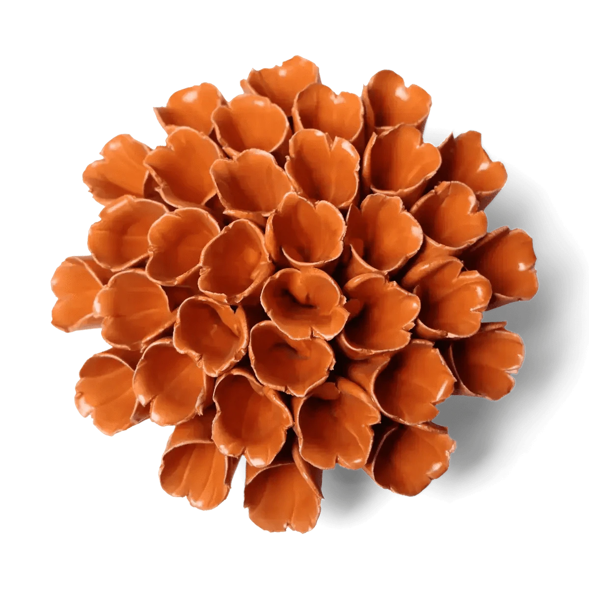 Chive Ceramic Flower Wall Art Orange Unique Plant Accessories: Sea Polyp Large Orange