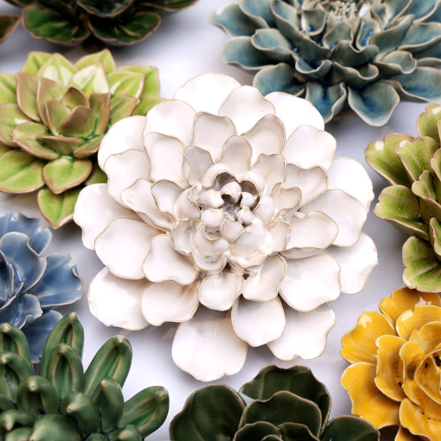 english lily flower English Garden Ceramic Flower White Water Lily – NELLIE&DOVE
