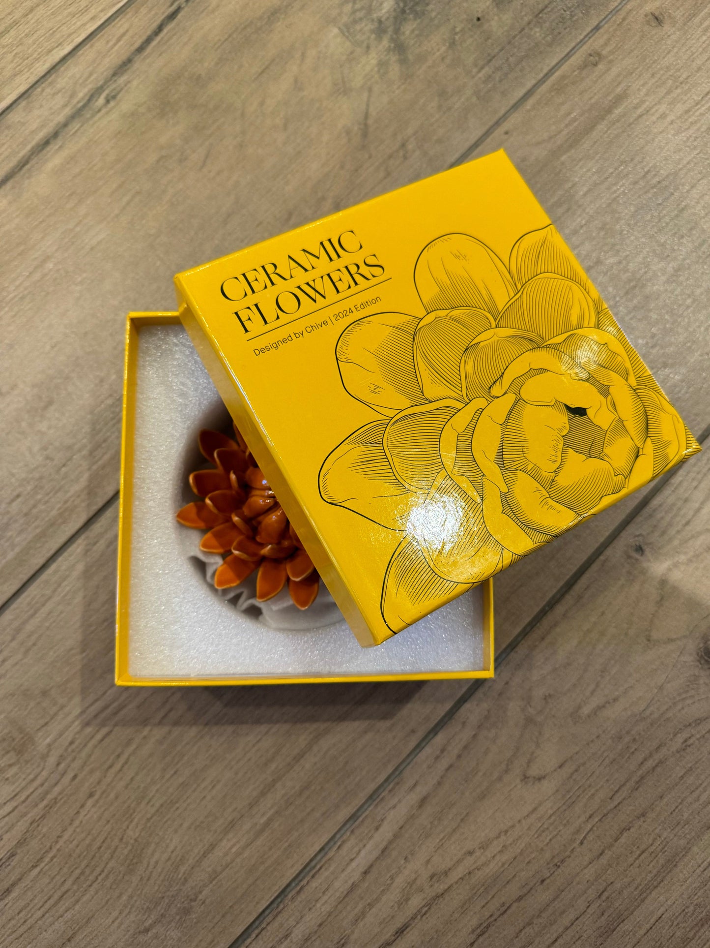 CHIVE Home Ceramic Dahlia in Orange