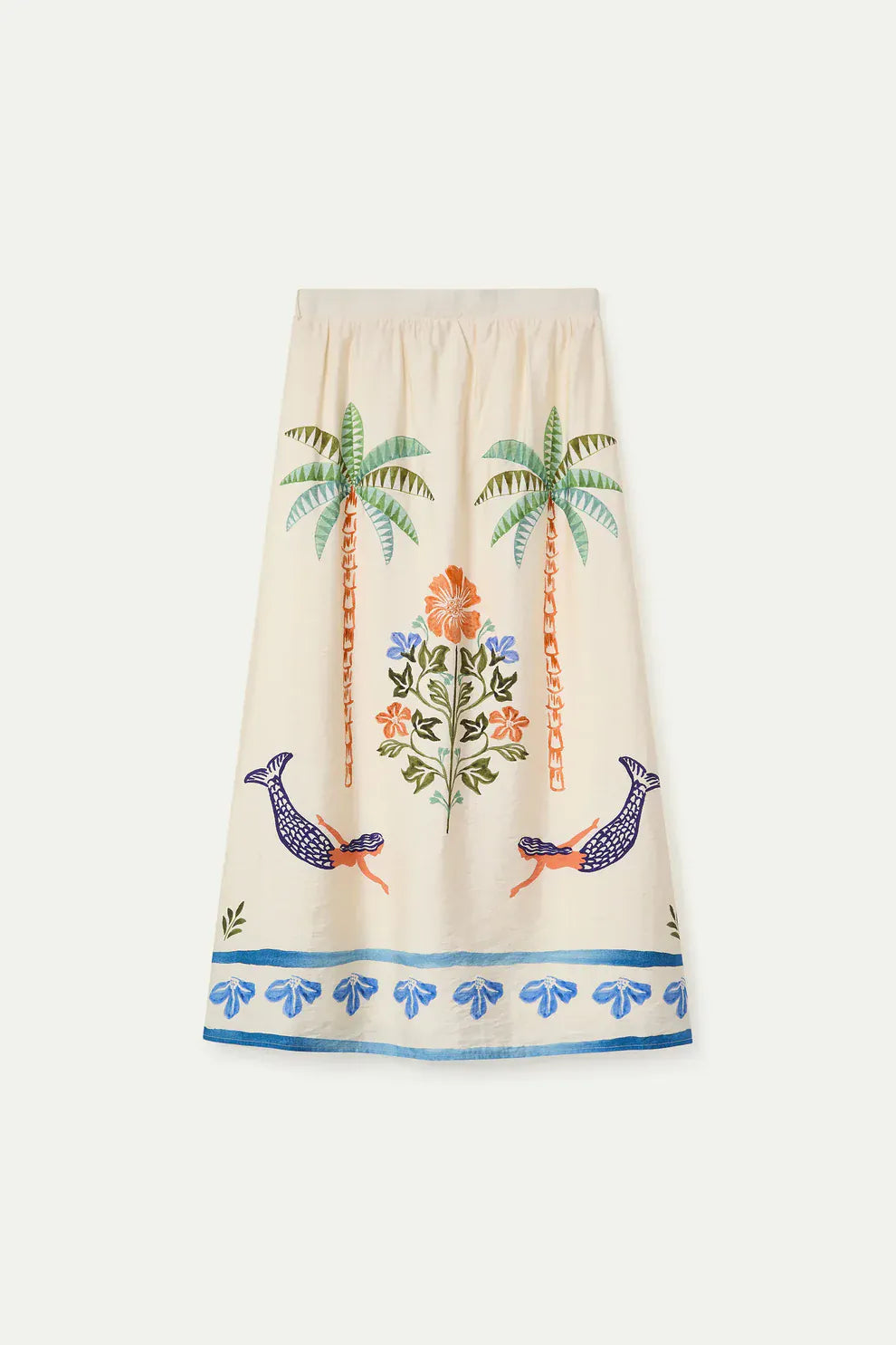 Compania Fantastica Skirts Palm and Mermaid Long Skirt