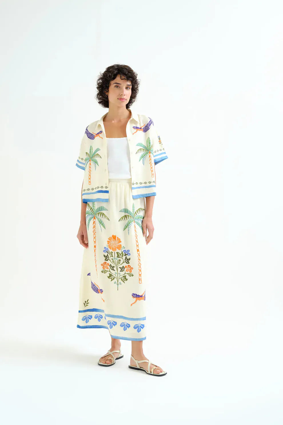Compania Fantastica Skirts Palm and Mermaid Long Skirt