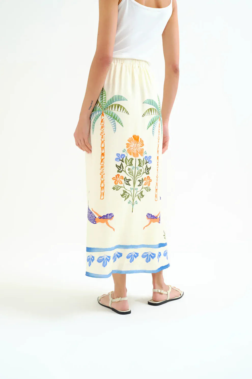 Compania Fantastica Skirts Palm and Mermaid Long Skirt