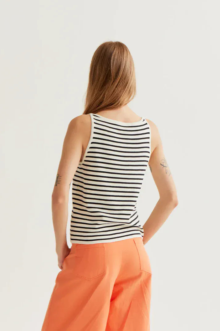 Compania Fantastica Tops Little Bloom Stripe Top