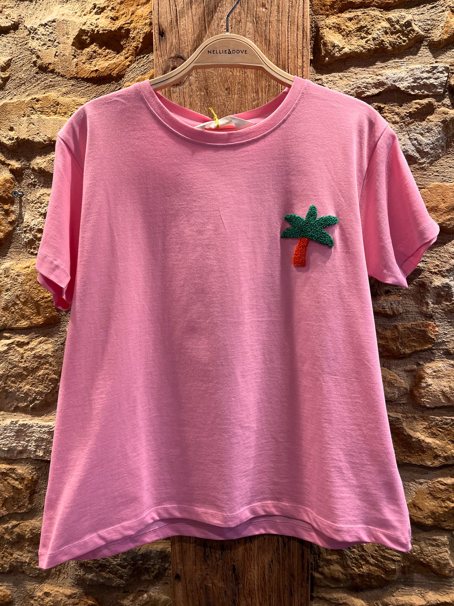 Compania Fantastica Tops Pink Palm Tree T-Shirt