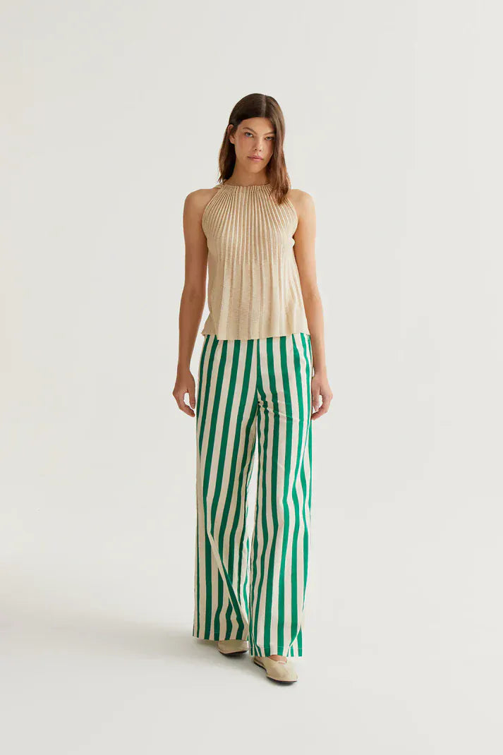 Compania Fantastica Trousers Bamboo Green Print Trousers