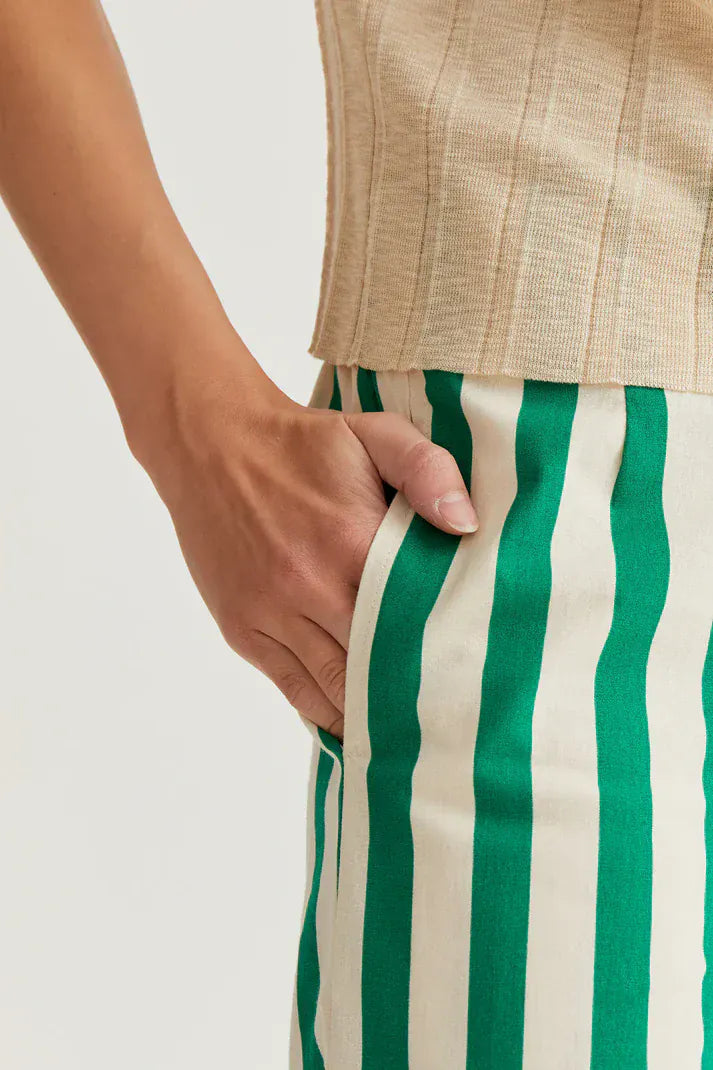 Compania Fantastica Trousers Bamboo Green Print Trousers