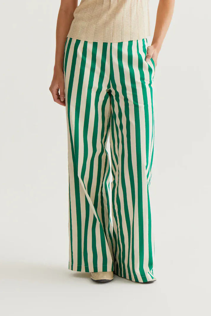 Compania Fantastica Trousers Bamboo Green Print Trousers