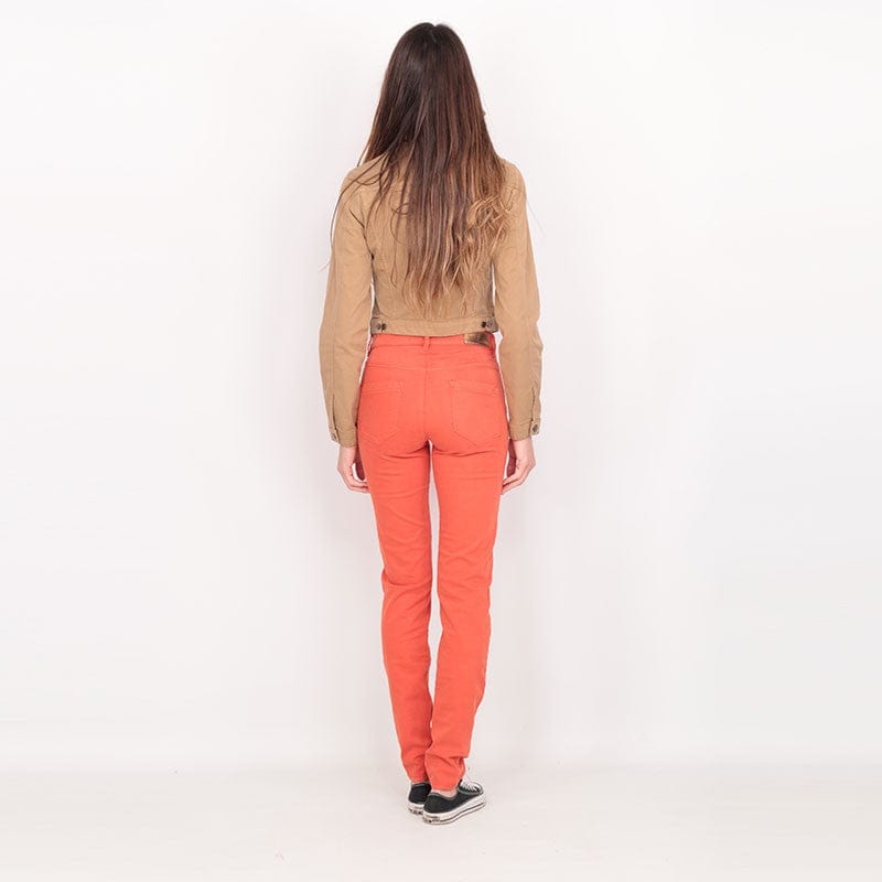 Couturist Jeans Trousers Folia Straight Leg in Orange