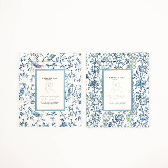 Craft Boat Accessories Block Printed Wall Picture Frame - Blooming trellis Blue Indigo
