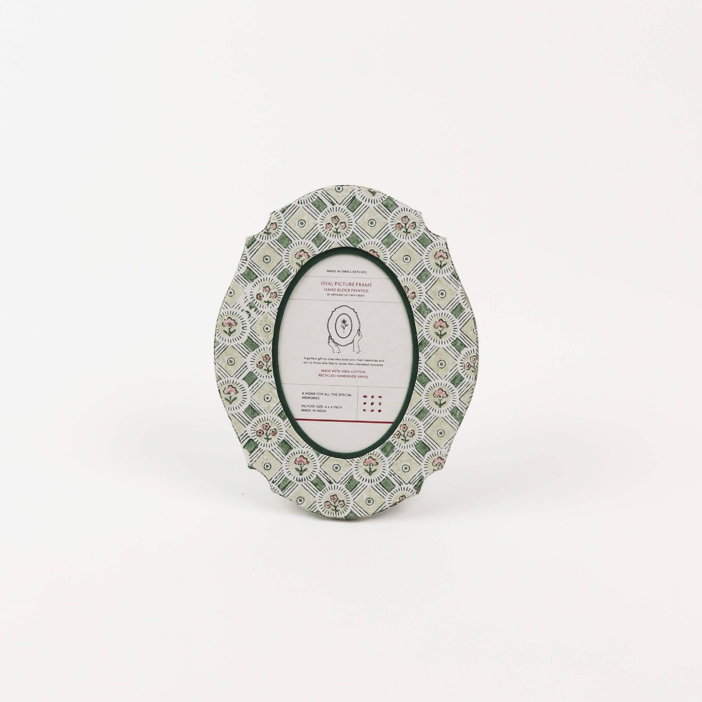 Craft Boat Accessories Oval Table Top Picture Frame - Spring Bloom Green