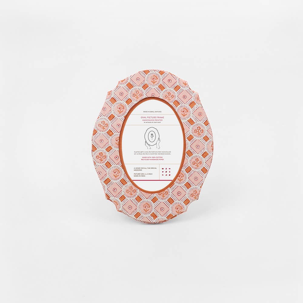 Craft Boat Accessories Oval Table Top Picture Frame - Spring Bloom Orange