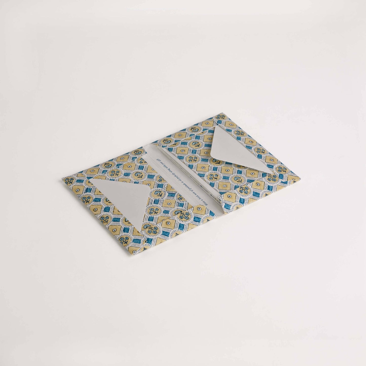 Craft Boat Greetings Cards Block Printed Greeting Card Set - Spring Bloom Blue