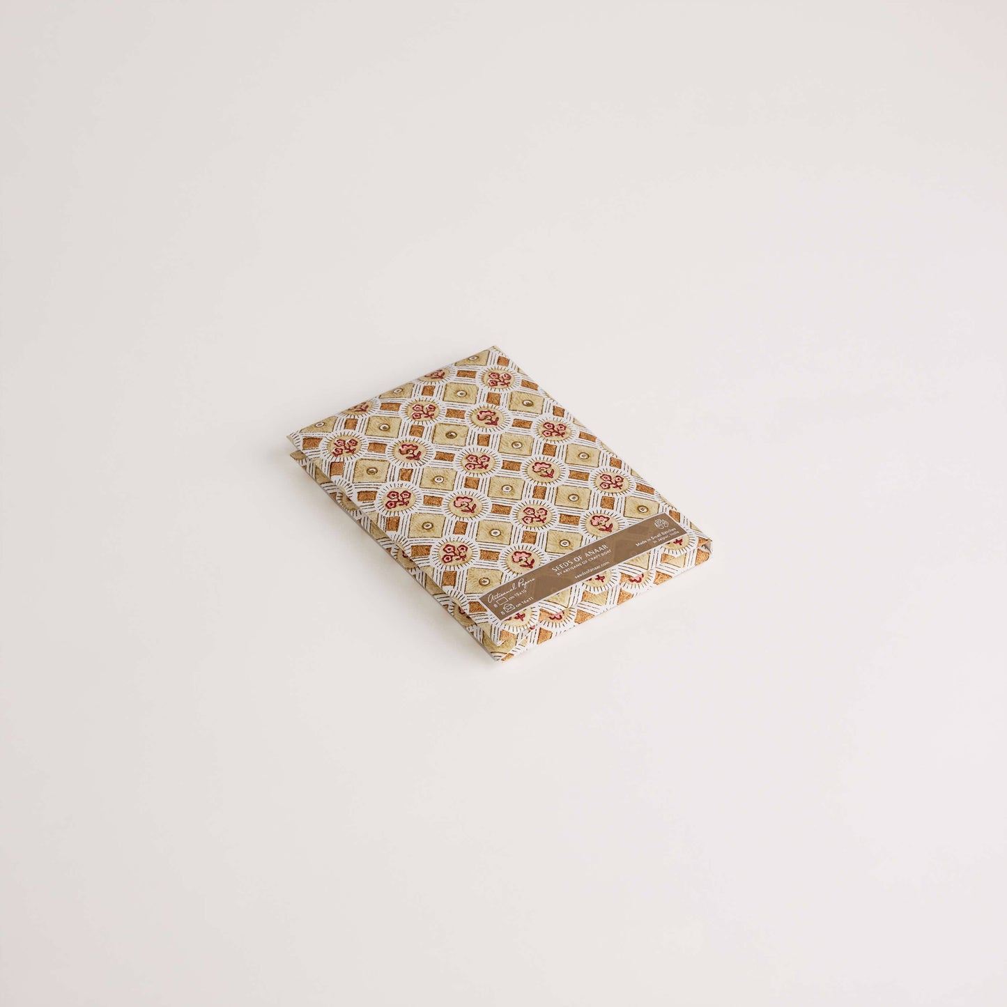 Craft Boat Greetings Cards Block Printed Greeting Card Set - Spring Bloom Ochre