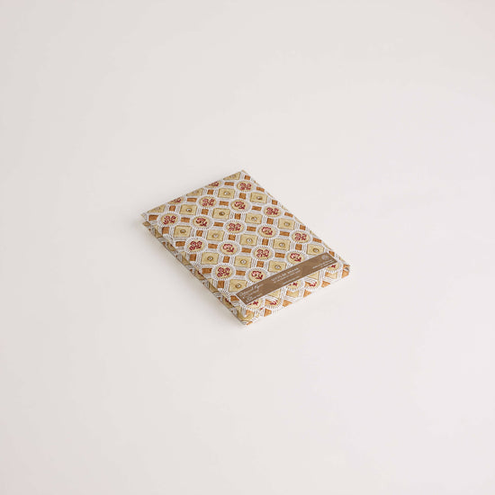 Craft Boat Greetings Cards Block Printed Greeting Card Set - Spring Bloom Ochre