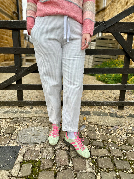 Crossley Trousers Everyday Corduroy Trousers in Ivory White