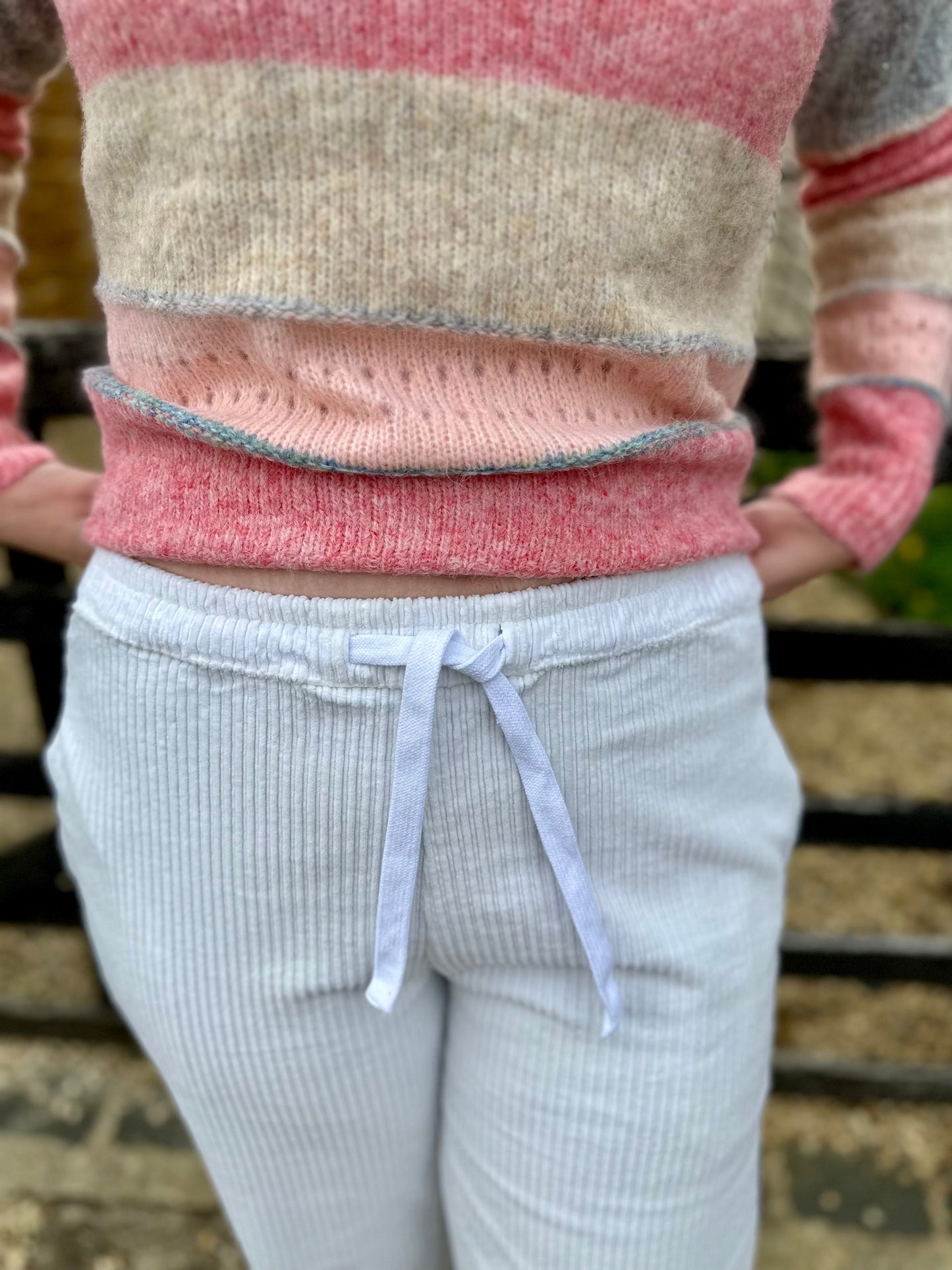 Crossley Trousers Everyday Corduroy Trousers in Ivory White