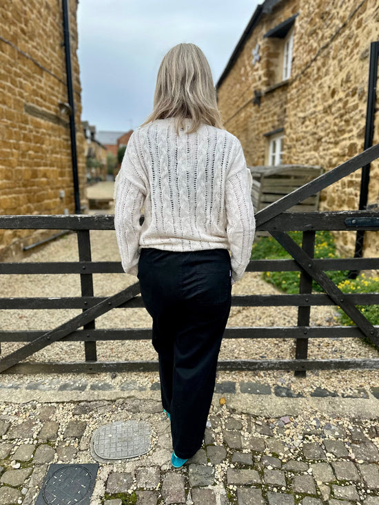 Crossley Trousers Relaxed Cargo Trousers in Black