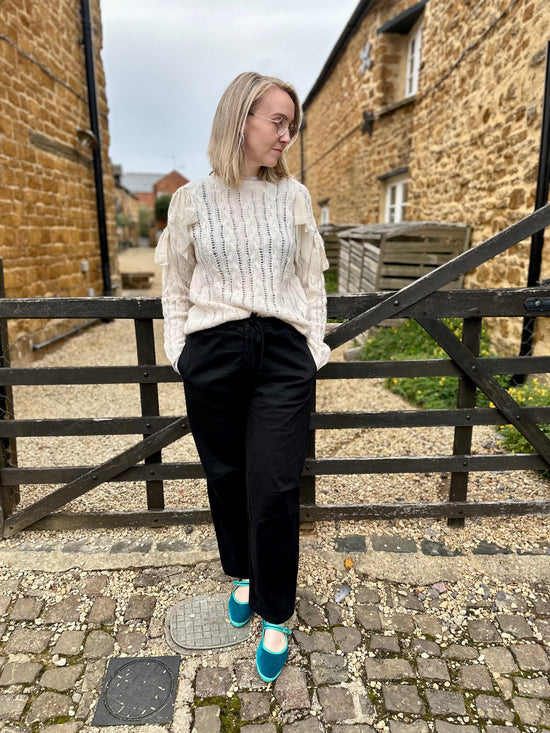 Crossley Trousers Relaxed Cargo Trousers in Black