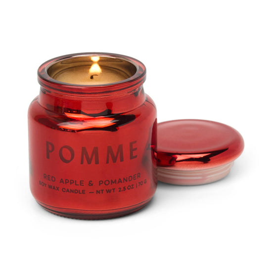Designworks Collective Chroma 2.5oz/71g Pomme Metallic Glass Candle - Red Apple & Pomander
