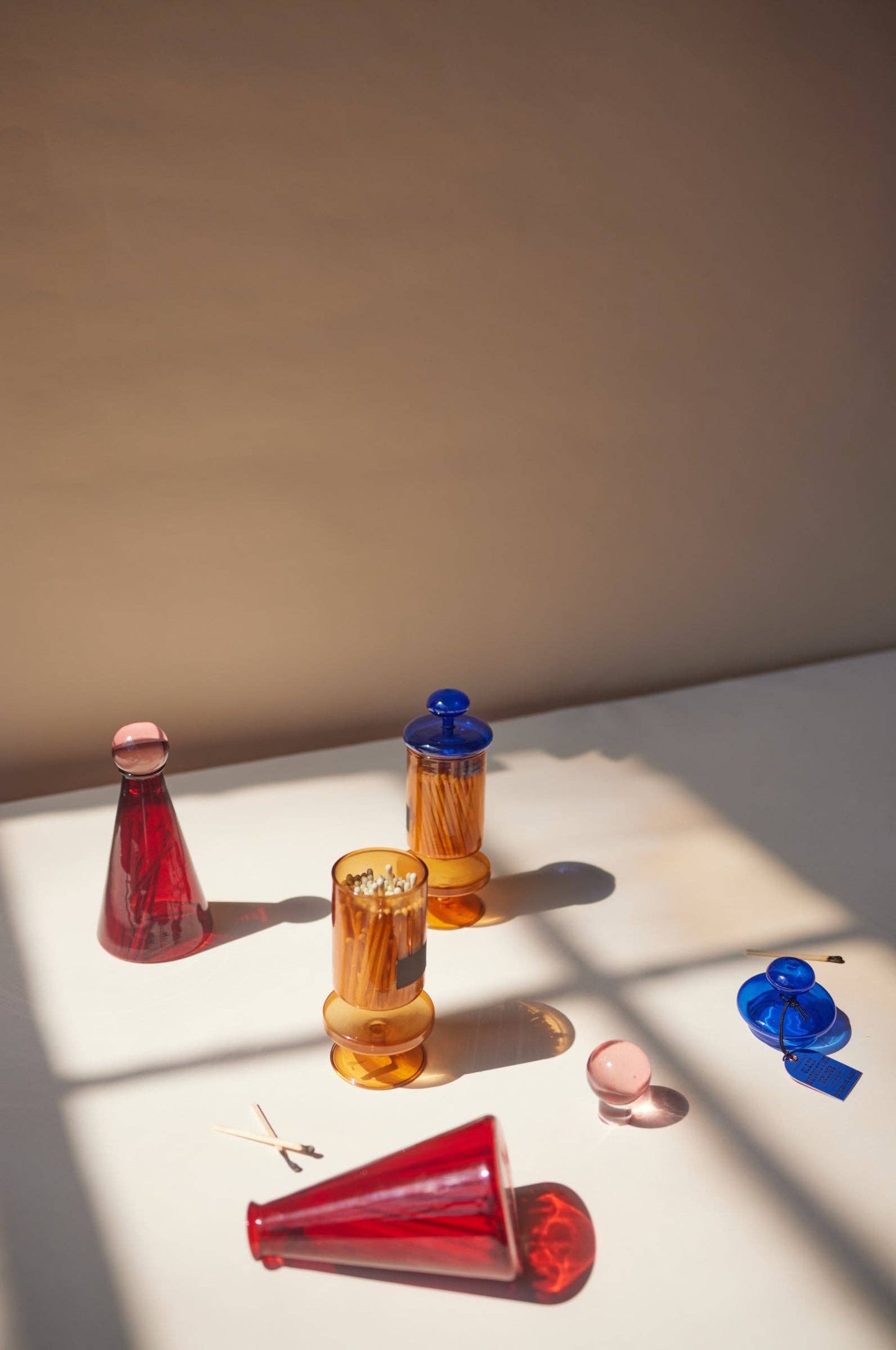 Designworks Collective Paddywax Bubble Glass Match Holder (140 Pcs) - Funky Amber