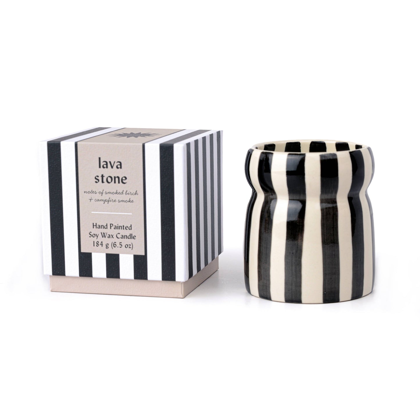 Designworks Collective Paddywax Cabana Black Ceramic Candle - Lava Stone