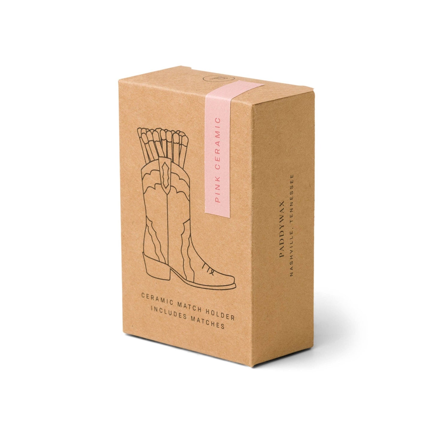Designworks Collective Paddywax Cowboy Boot Match Holder (25 Pcs) - Pink