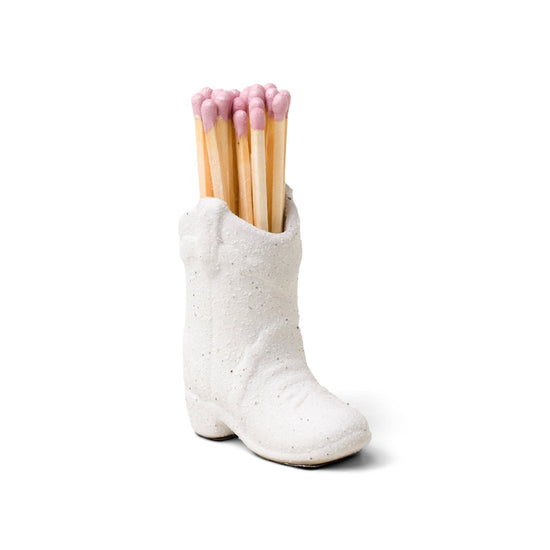 Designworks Collective Paddywax Cowboy Boot Match Holder (25 Pcs) - White