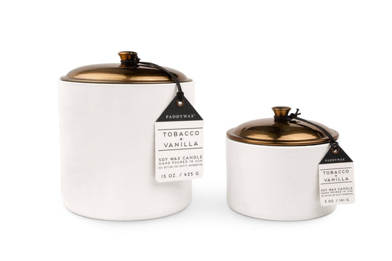 Designworks Collective Paddywax Hygge 3-Wick Candle - White - Tobacco & Vanilla