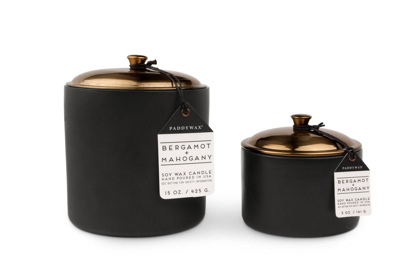 Designworks Collective Paddywax Hygge Ceramic Candle - Black - Bergamot & Mahogony