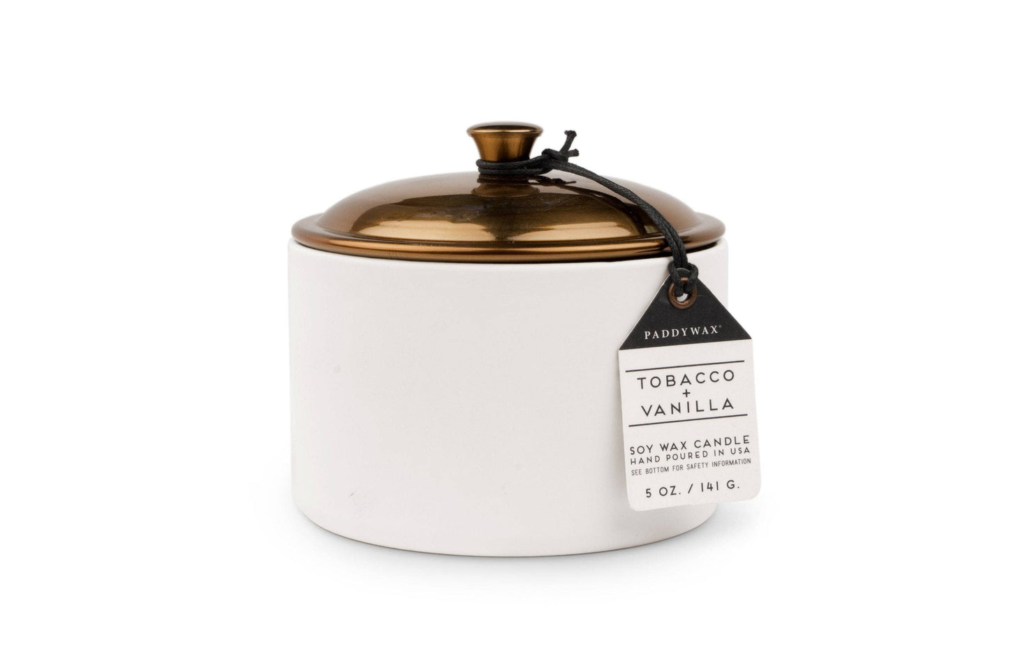 Designworks Collective Paddywax Hygge Ceramic Candle - White - Tobacco & Vanilla
