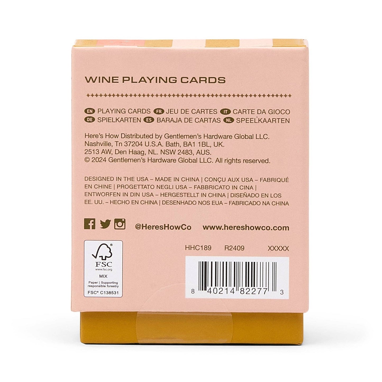 Designworks Collective Wine Playing Cards
