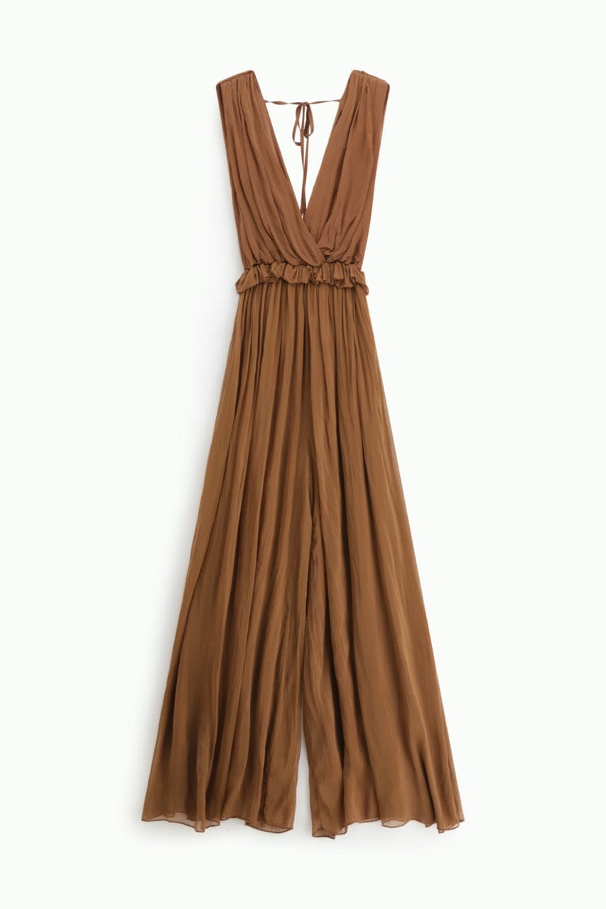 Dixie Jumpsuits Tess Jumpsuit in Summer Brown