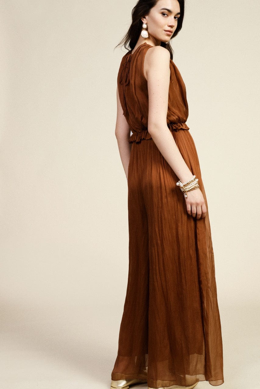 Dixie Jumpsuits Tess Jumpsuit in Summer Brown