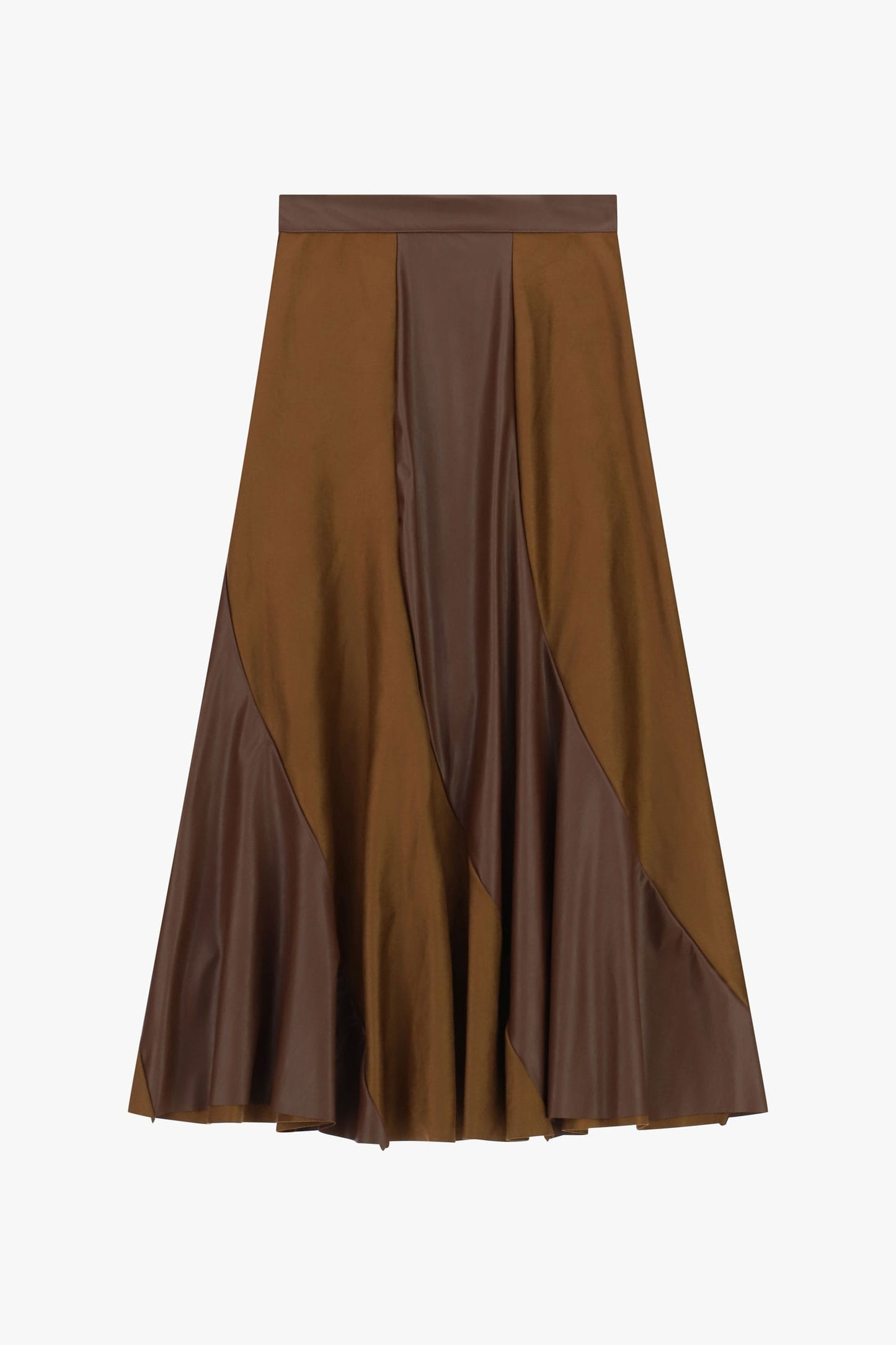 Dixie Skirts Chocolate & Caramel Panelled Maxi Skirt
