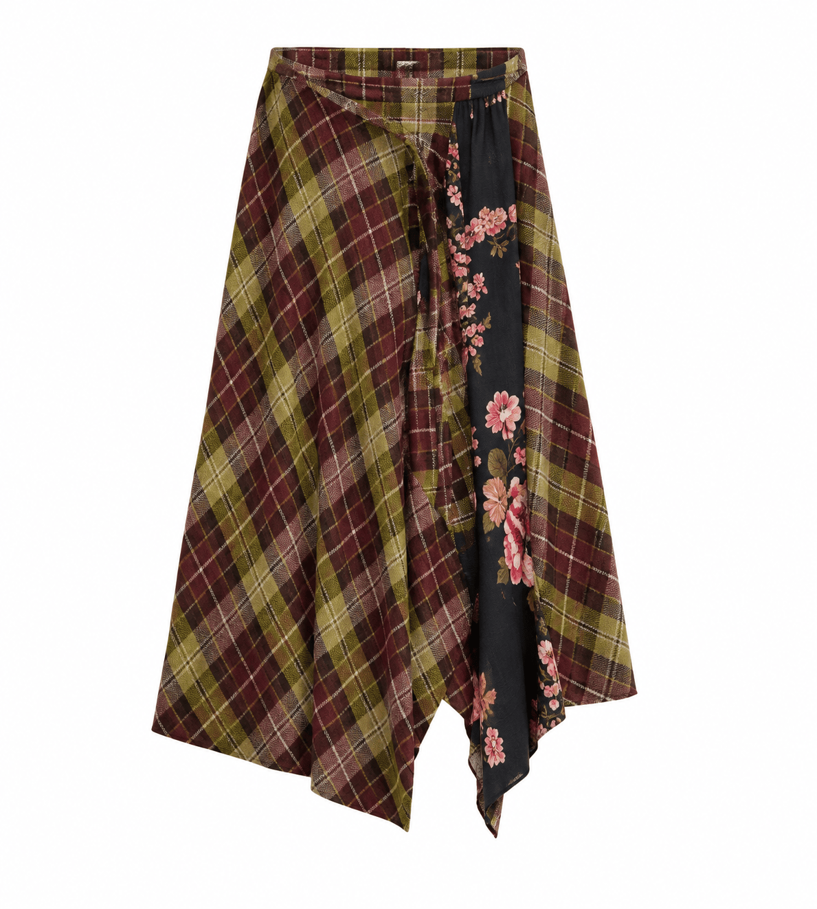 Dixie Skirts Rebel Rose Skirt in Tartan Floral