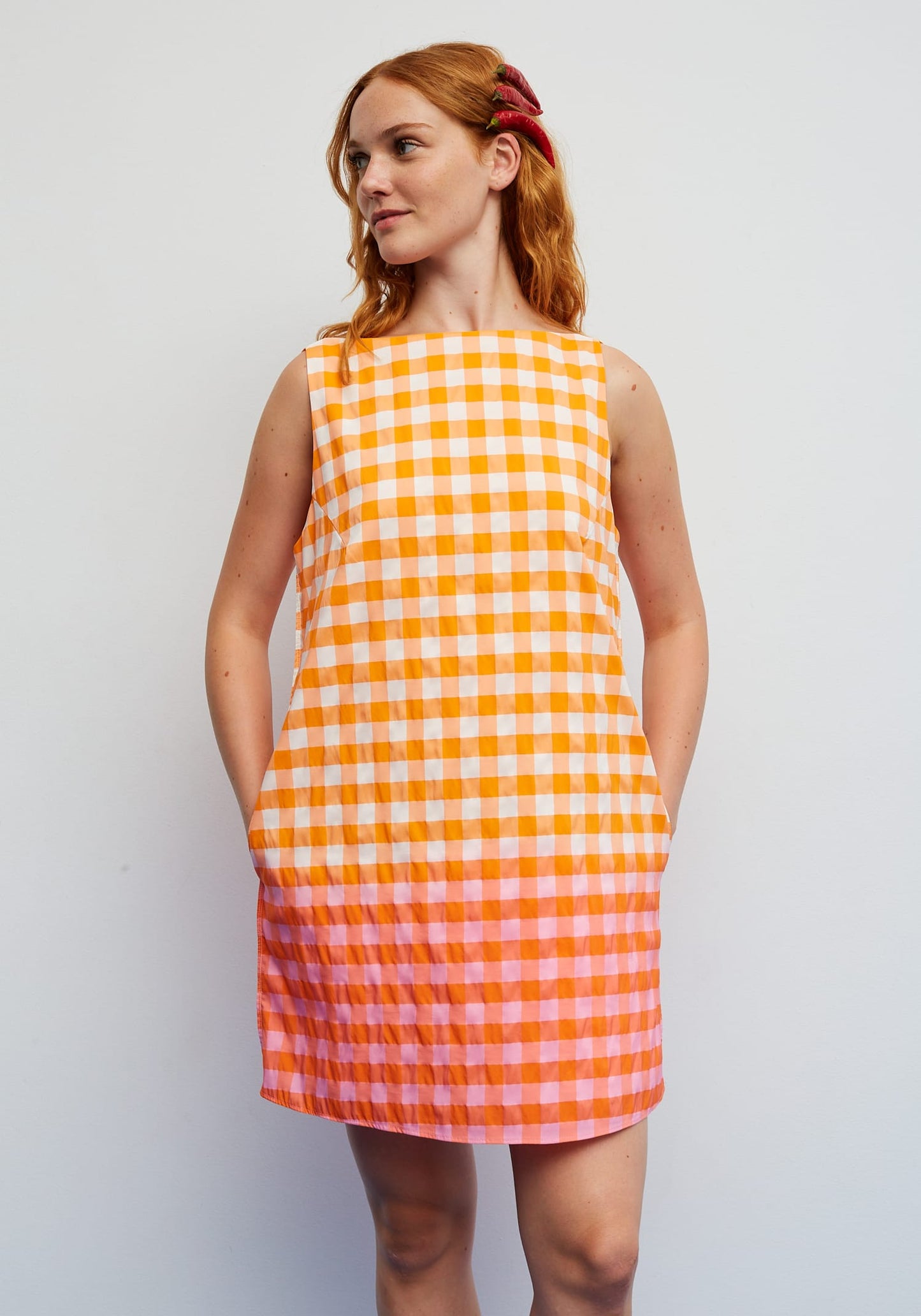 Dr Bloom Dresses Encanto Orange Gingham Dress