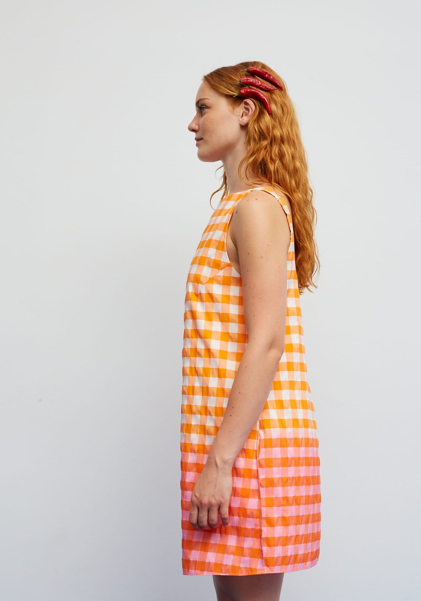 Dr Bloom Dresses Encanto Orange Gingham Dress