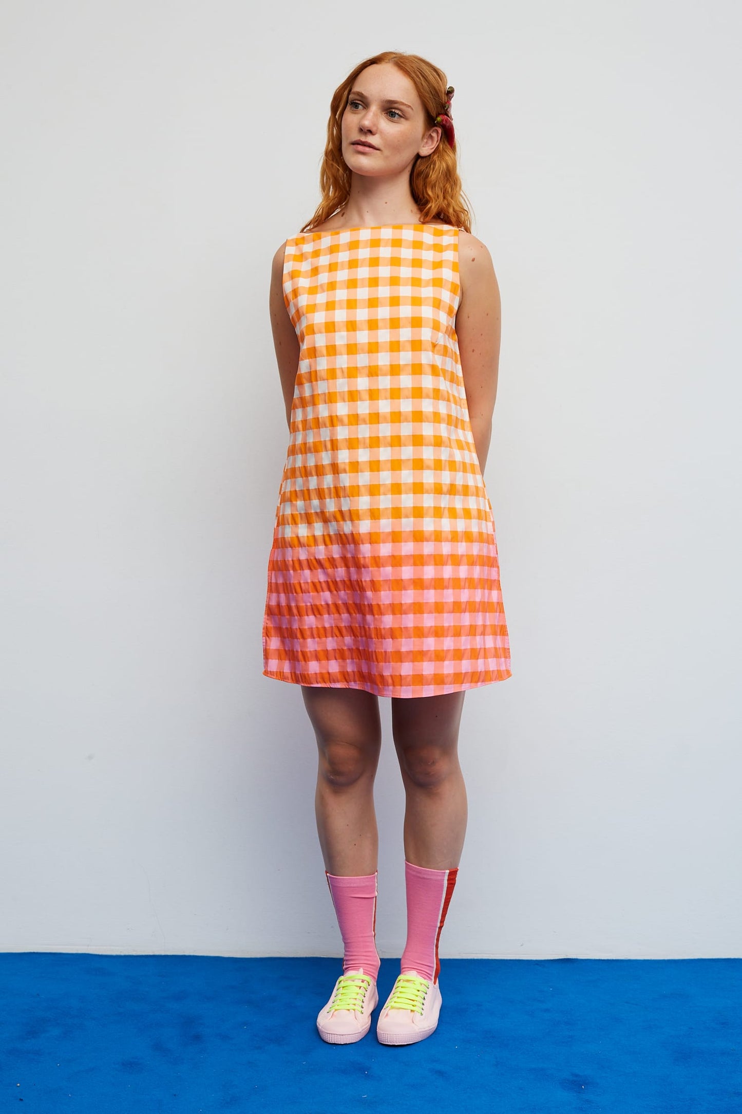 Dr Bloom Dresses Encanto Orange Gingham Dress