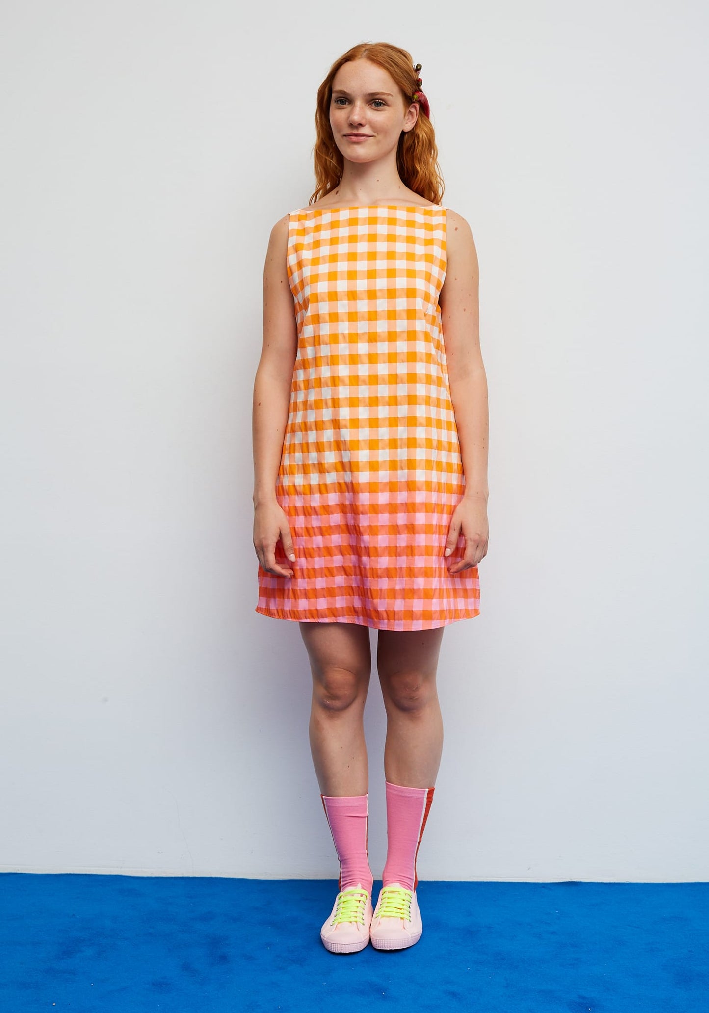 Dr Bloom Dresses Encanto Orange Gingham Dress