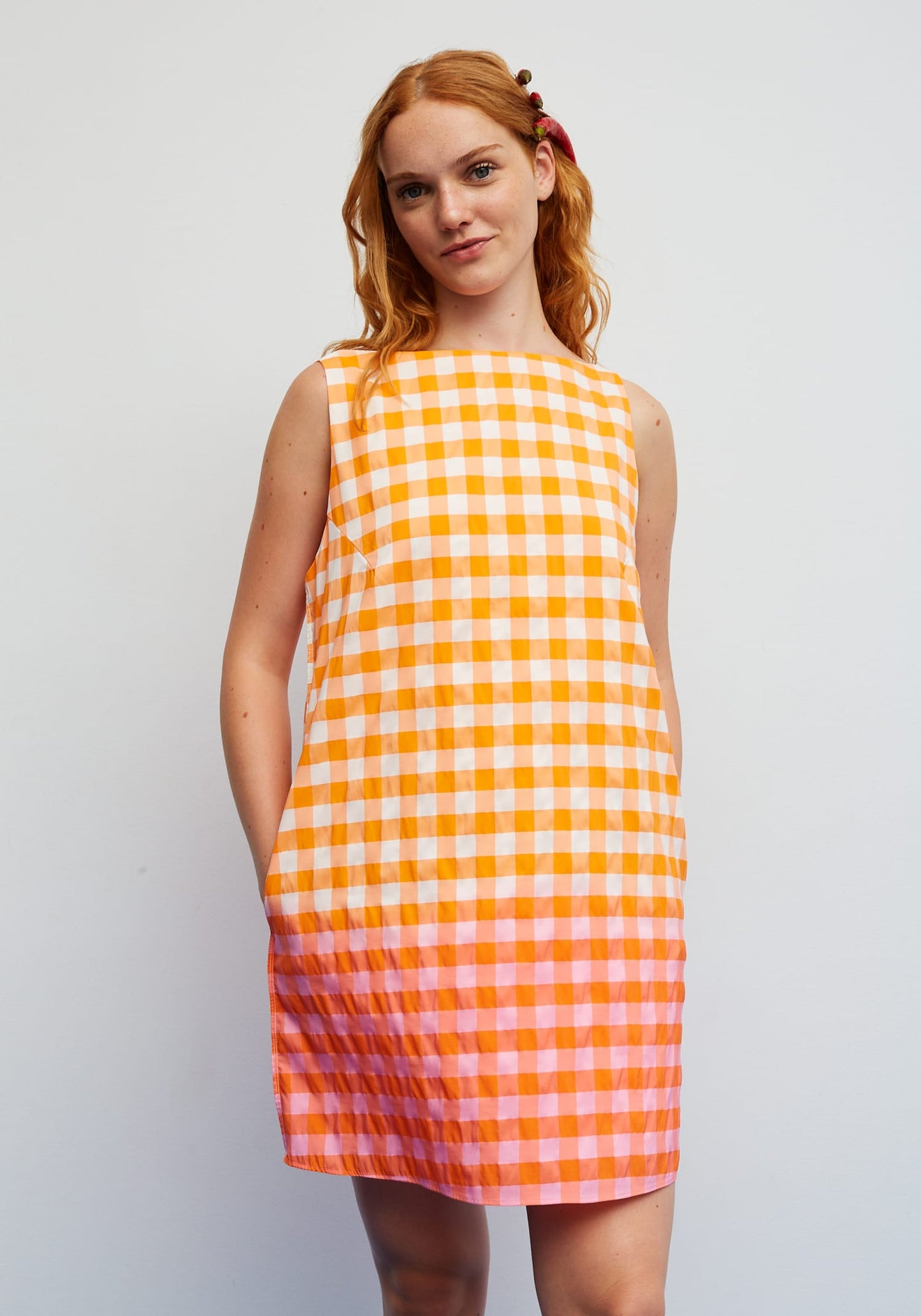 Dr Bloom Dresses Encanto Orange Gingham Dress