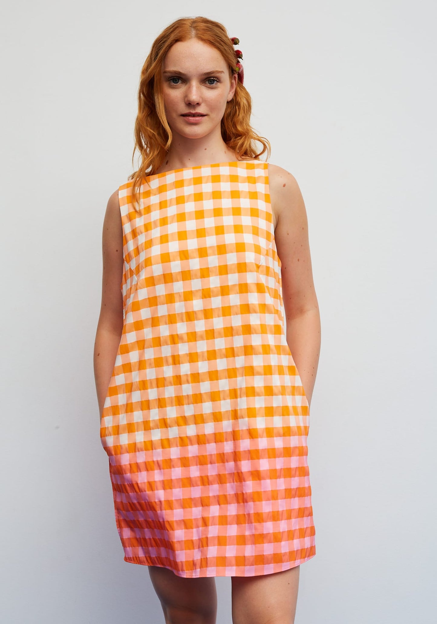 Dr Bloom Dresses Encanto Orange Gingham Dress