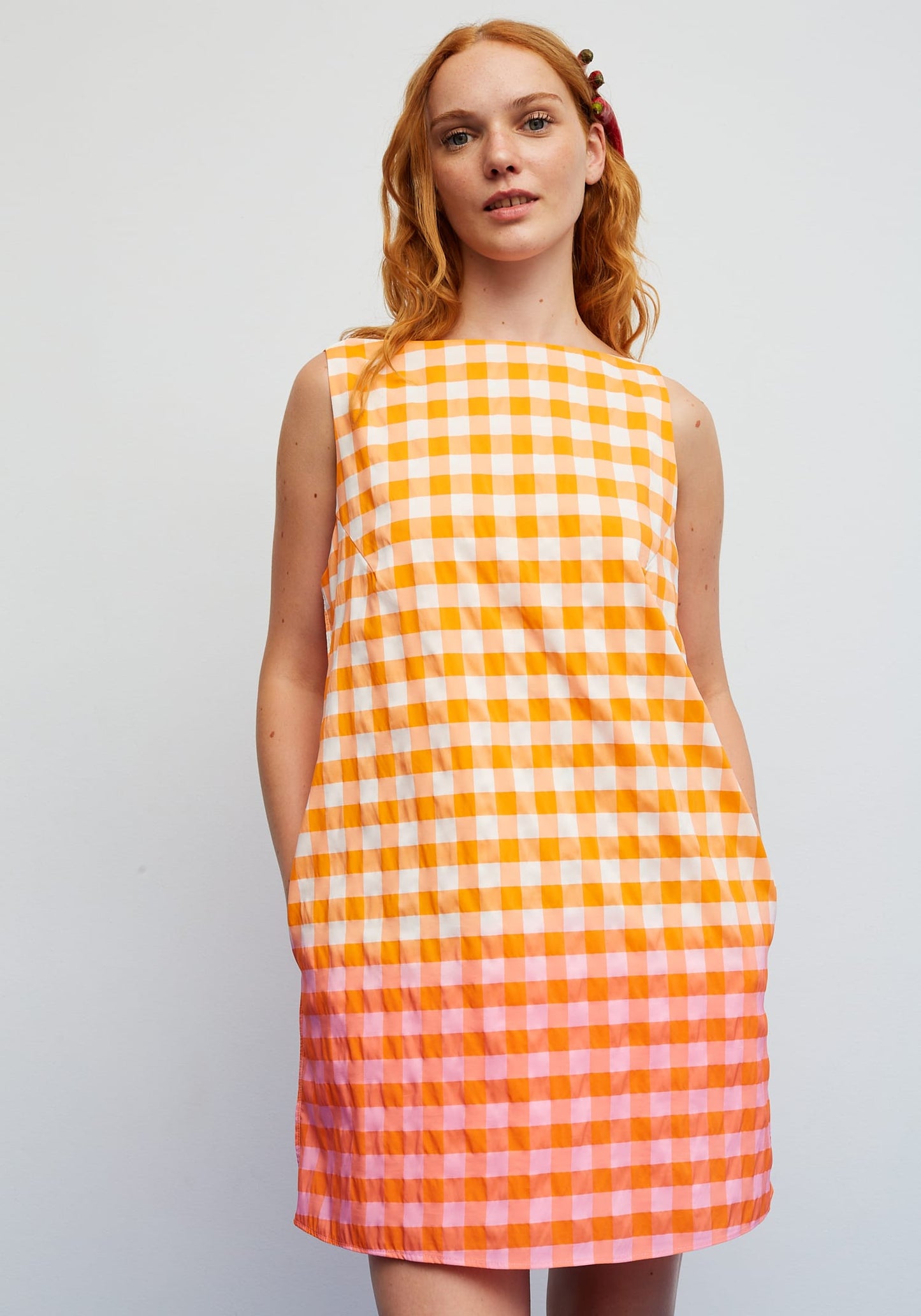 Dr Bloom Dresses Encanto Orange Gingham Dress