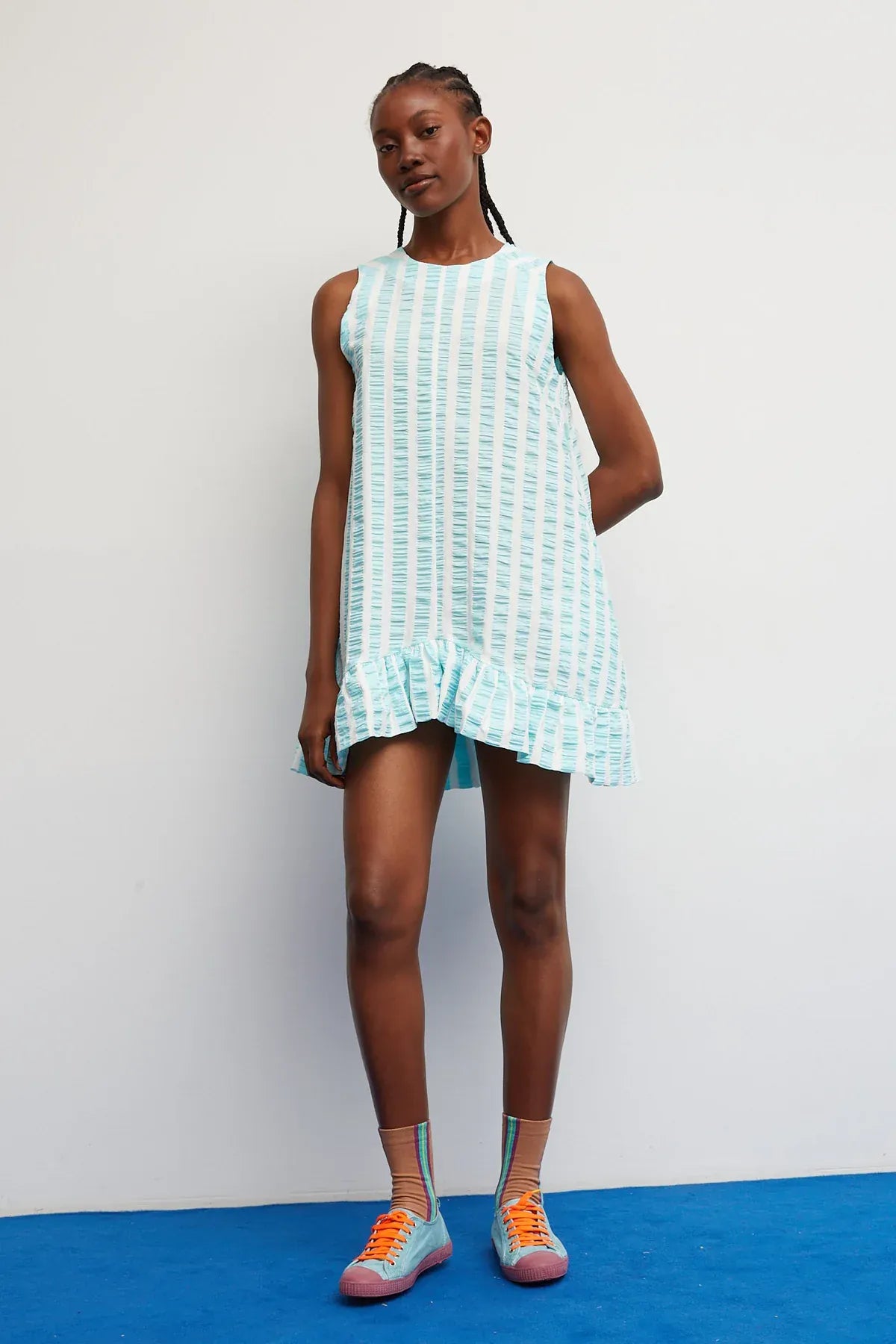 Dr Bloom Dresses SIZE SMALL/MEDIUM Cocomero Aqua Stripe Dress