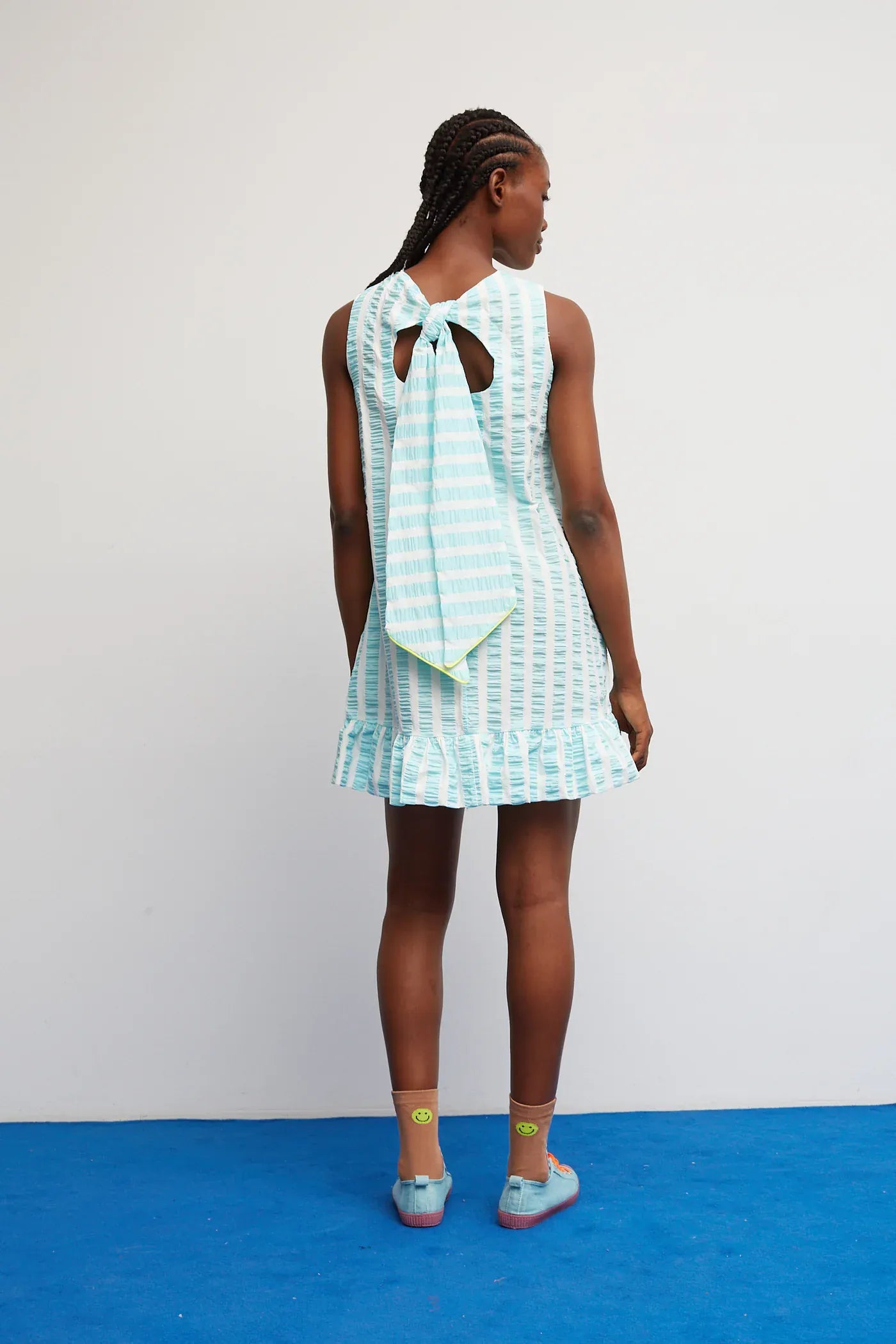 Dr Bloom Dresses SIZE SMALL/MEDIUM Cocomero Aqua Stripe Dress