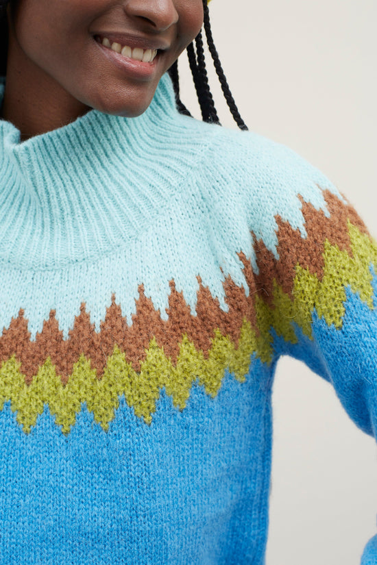 Dr Bloom Knitwear Bomboleo Jumper in Azul