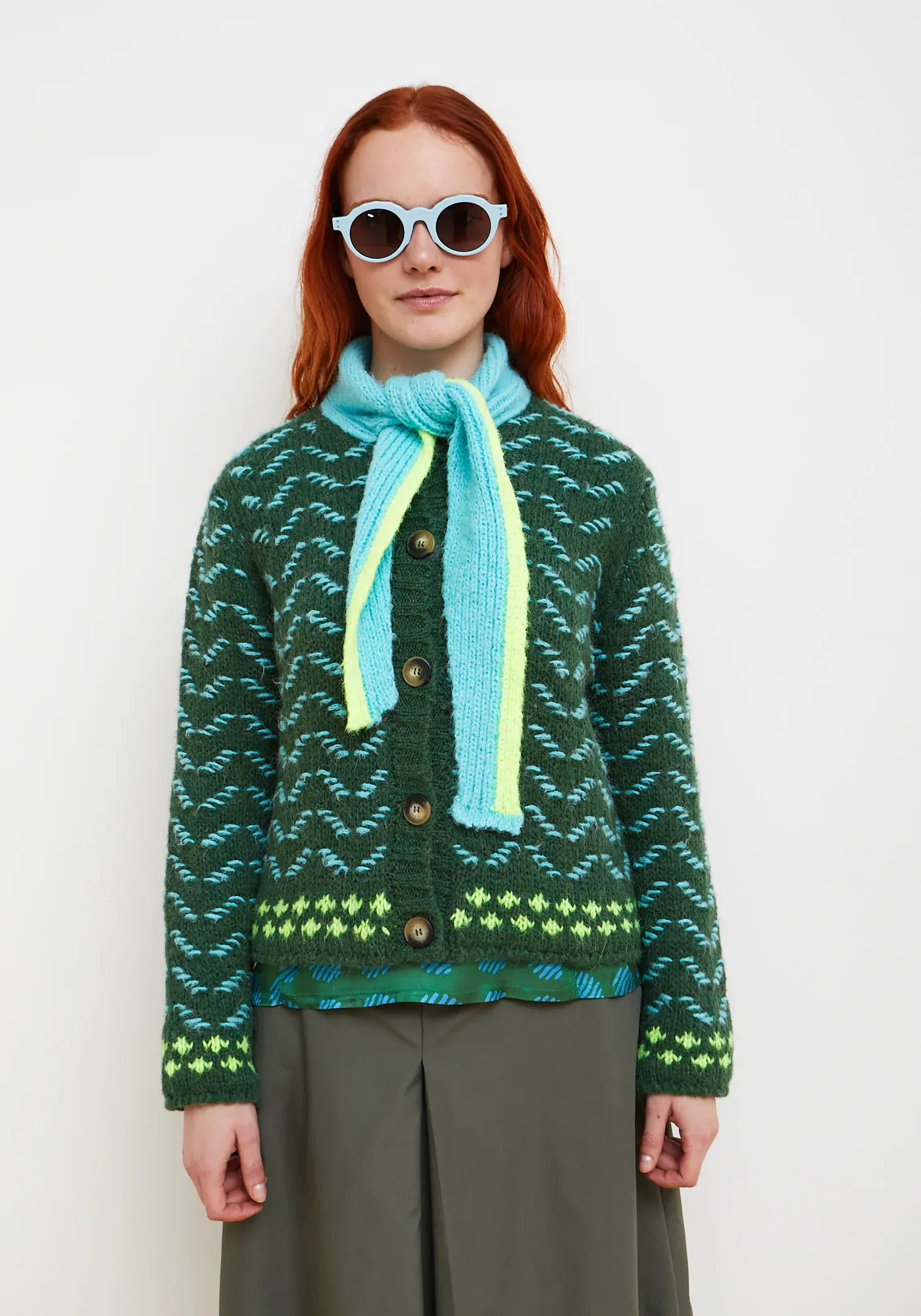 Dr Bloom Knitwear Green Darling Green Knit