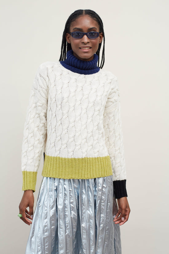 Dr Bloom Knitwear Jazzy Jumper in Ecru