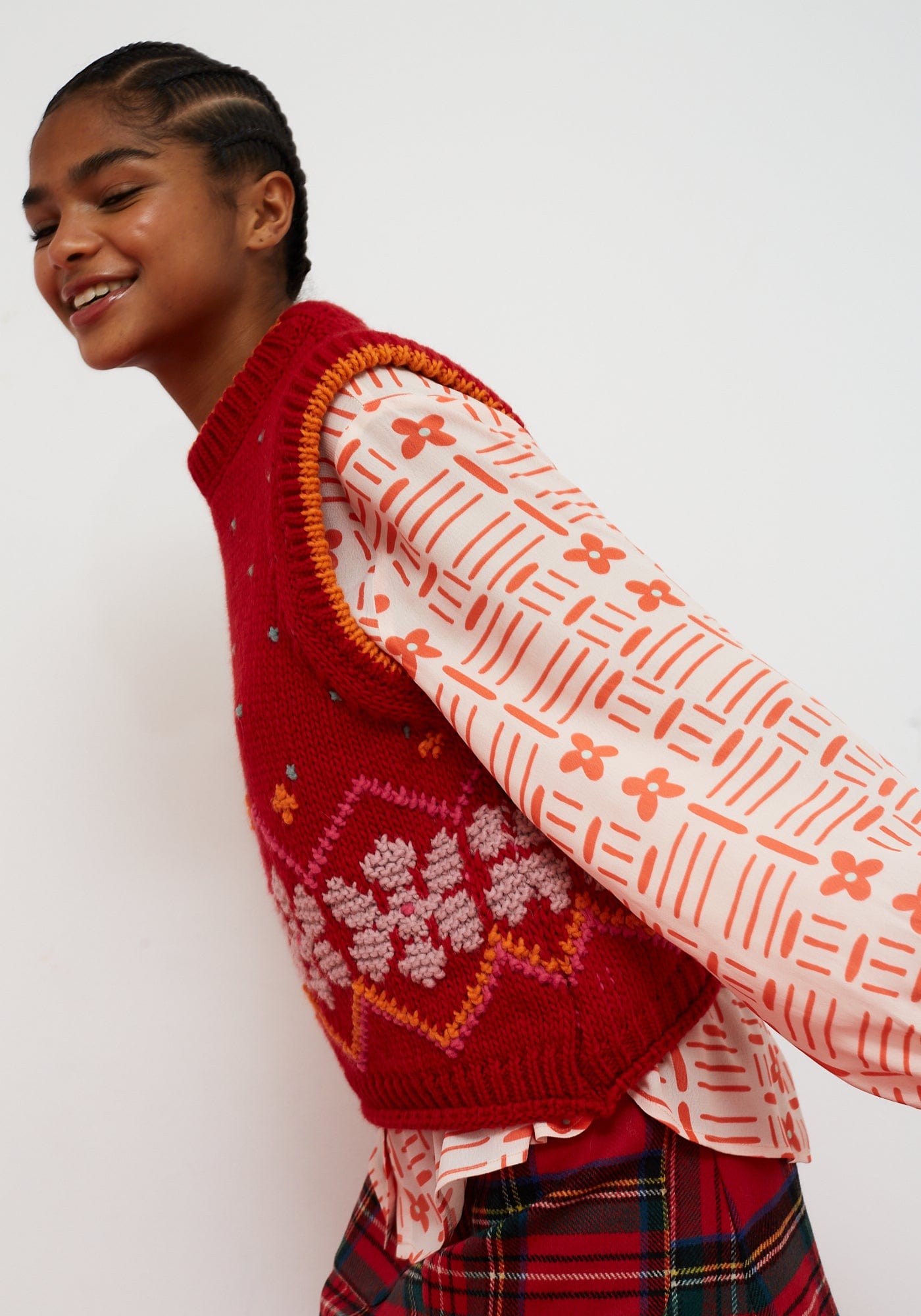 Dr Bloom Knitwear Jumpy Knit in Rojo