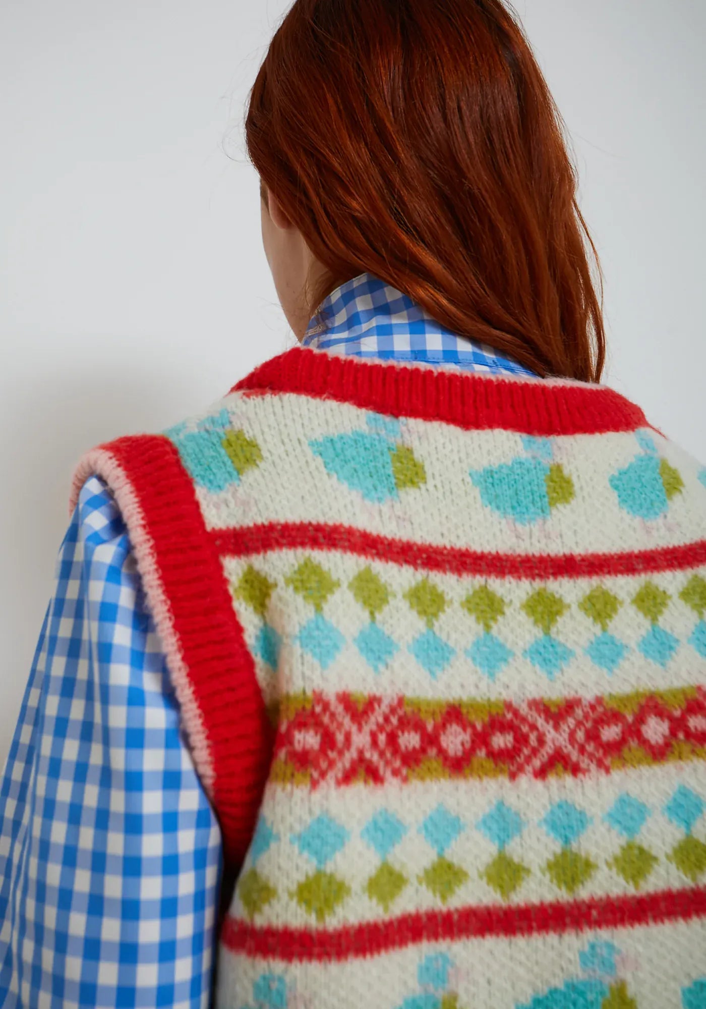 Dr Bloom Knitwear Red Duck Knit Vest