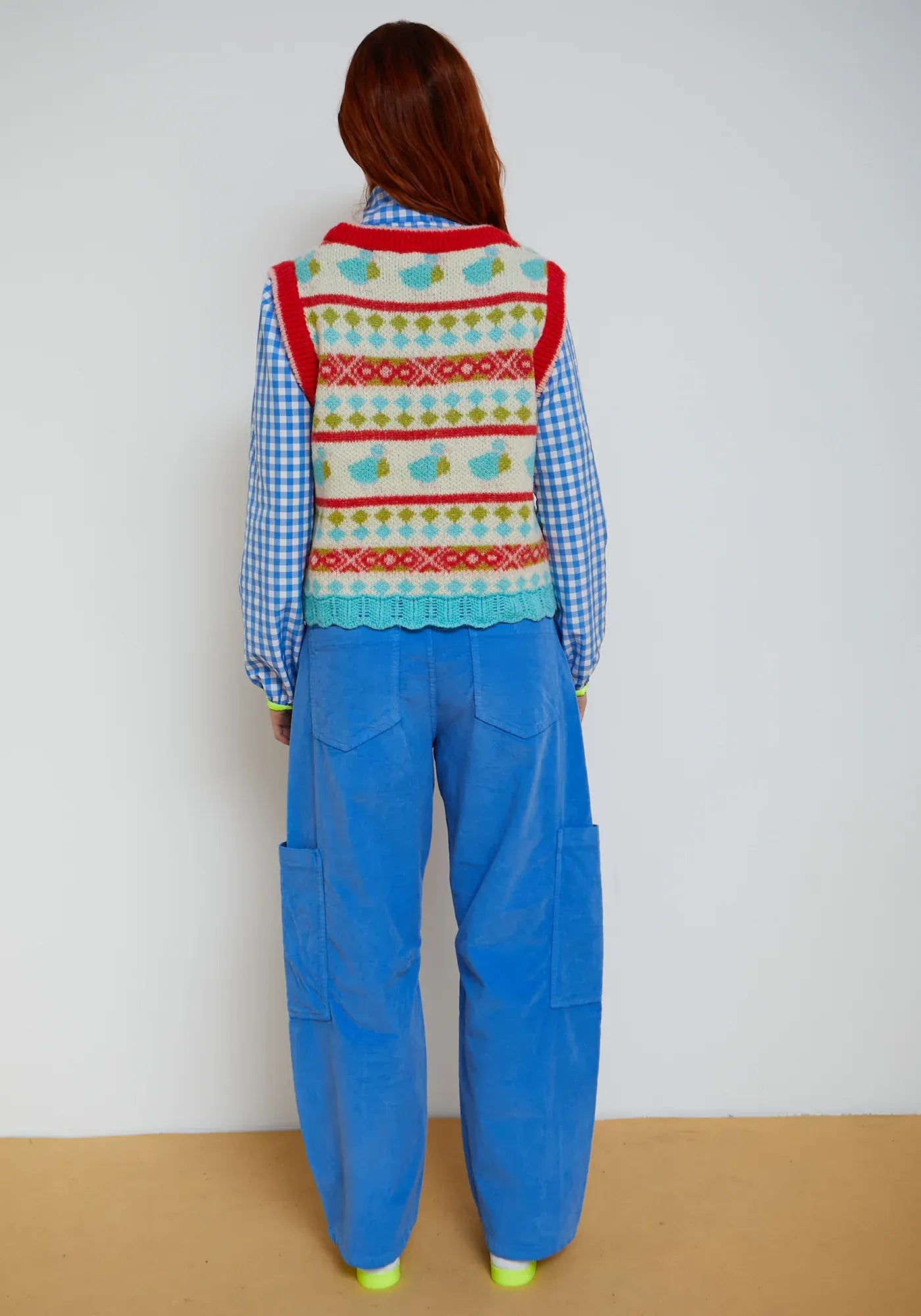 Dr Bloom Knitwear Red Duck Knit Vest